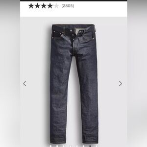 NWT Levi's Original 501 Shrink To Fit Button Fly Straight Denim.  Size 33X32